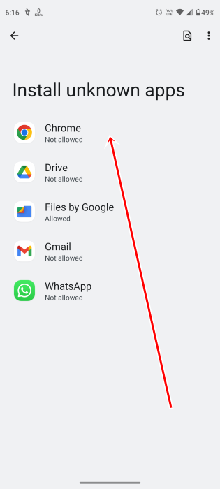 Android App Setting